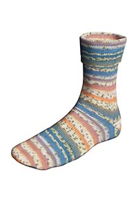 SUPER SOXX BAMBOO COLOR 4-FACH/4-PLY ORANGE/BLAU-GRAU 1144 ROBIN