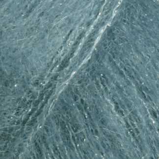 MOHAIR LUXE LAME SILBER - AQUA